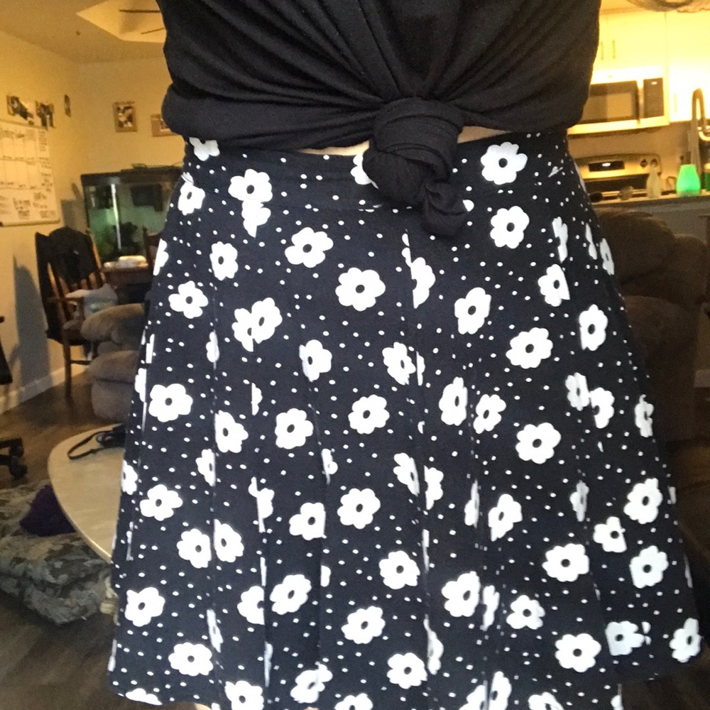 Flower skater skirt